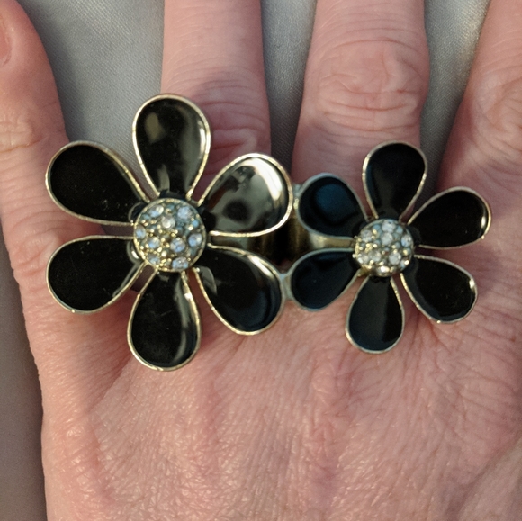 Vintage Double Floral Ring - Picture 1 of 10